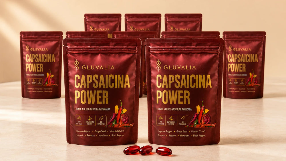 Packs de GLUVALIA Capsaicina Power para sección de oferta.